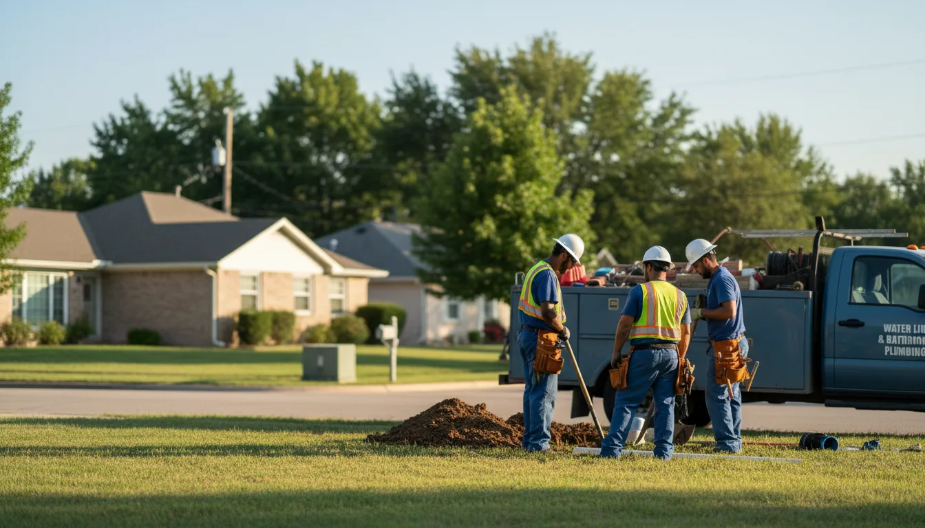 Residential water line and bathroom plumbing service in Mount Holly, AR